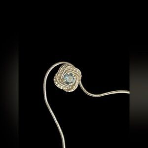 Brighton "ETERNITY KNOT" Blue Swarovski Crystal Adjustable Sliding Rope Closure